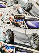 MAZDA FITMENT CARICATURE - FD RX-7 STICKER